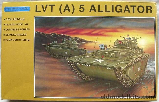 Modelcraft 1/35 LVT (A) 5 Alligator Amtank Tracked Landing Vehicle, 35-9001 plastic model kit